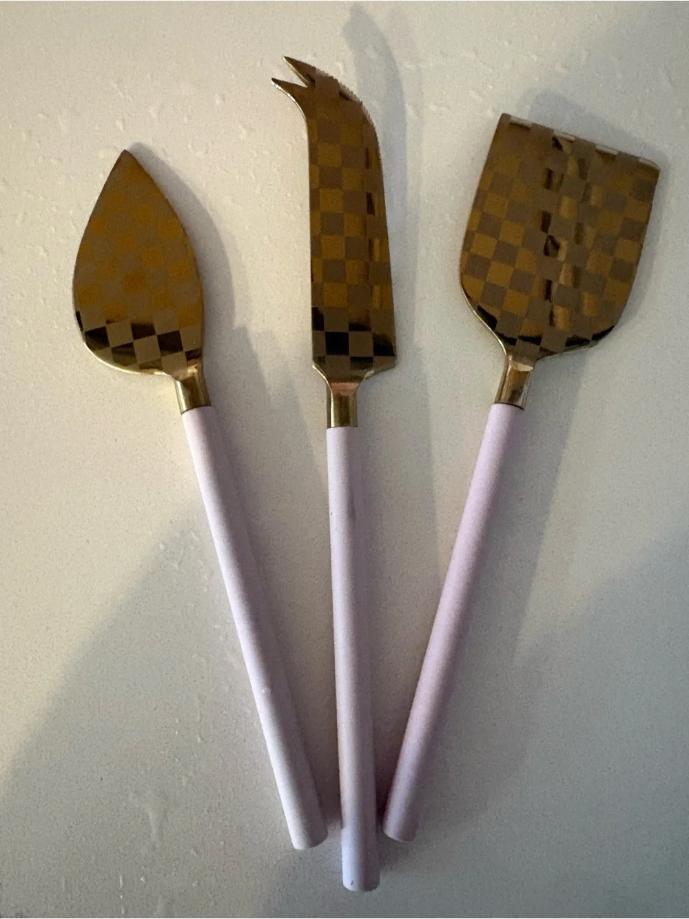 McKenzie Childs rosy check set of three new without box, cheese tools